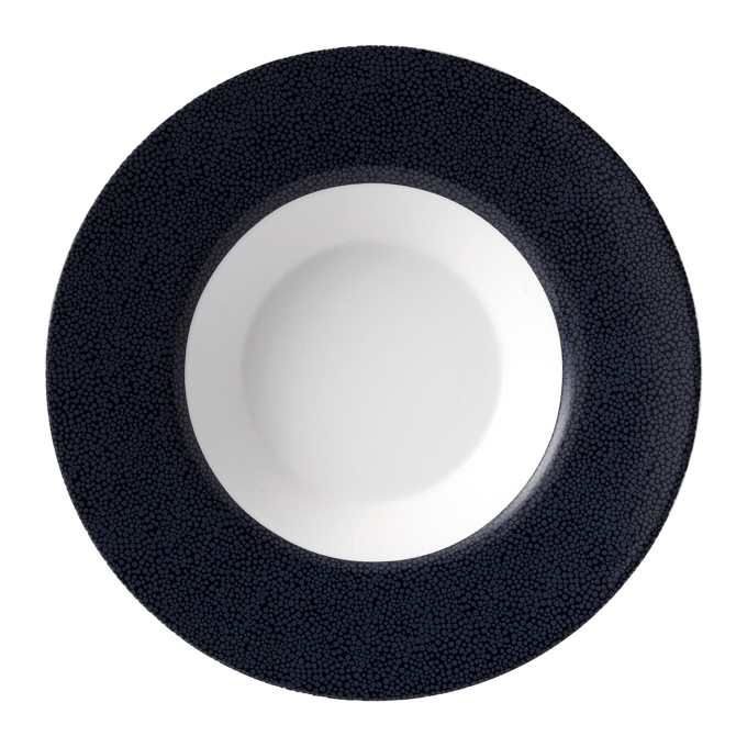 Purity Pearls Dark Rimmed Bowl 11.5inch / 29cm