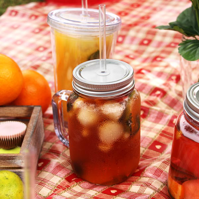 Plastic Mason Drinking Jar Glasses 20oz / 568ml