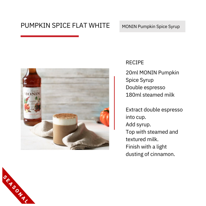 Monin Pumpkin Spice Syrup 1ltr