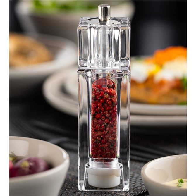 Acrylic Square Salt/Pepper Grinder 6.5inch / 16.5cm