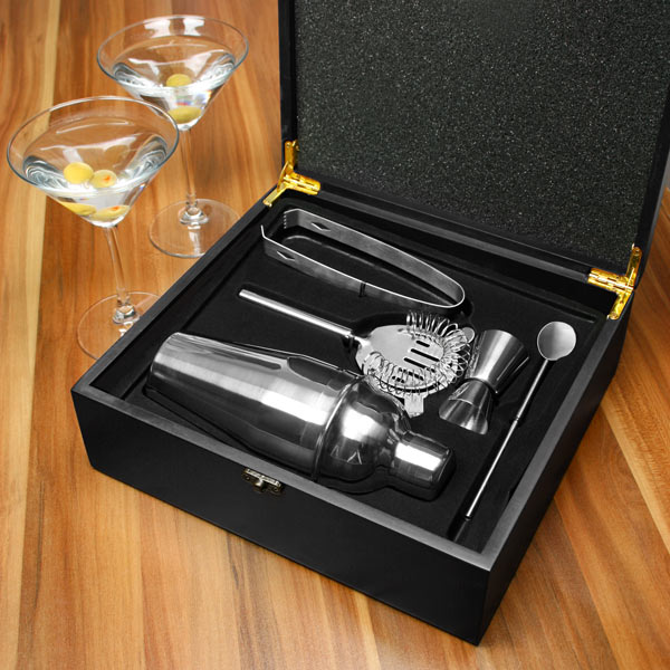 Manhattan Nights Cocktail Gift Set with Recipe Book