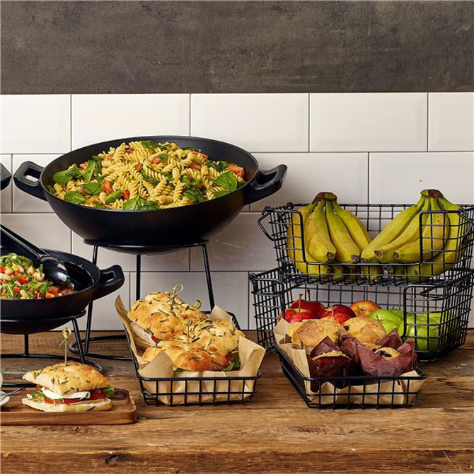 GenWare Black Wire Open Sided Display Basket GN1/2