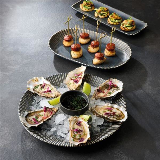Flint Rect Platter 30 x 11cm