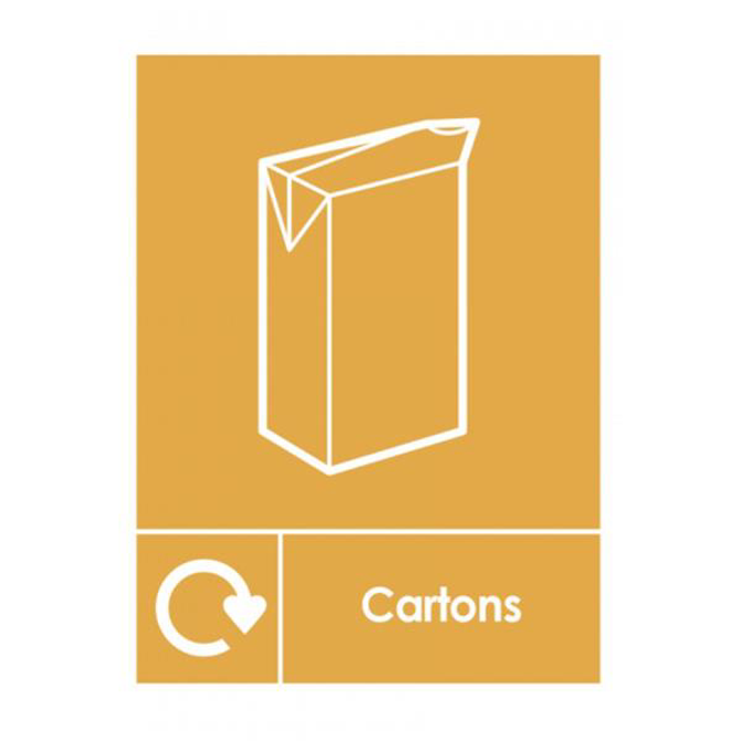 Cartons Recycling Sticker 200 x 150mm