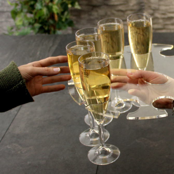 Champagne Flute Serving Tray