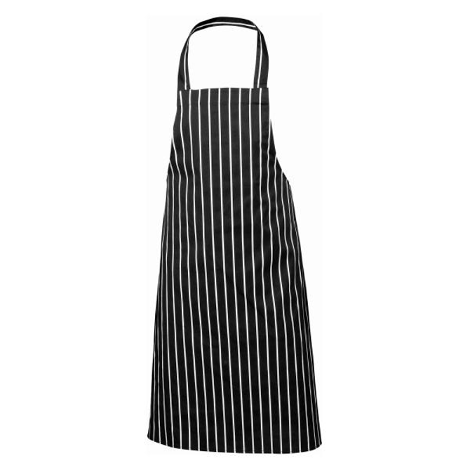 Black Striped Butchers Bib Apron 70 x 100cm