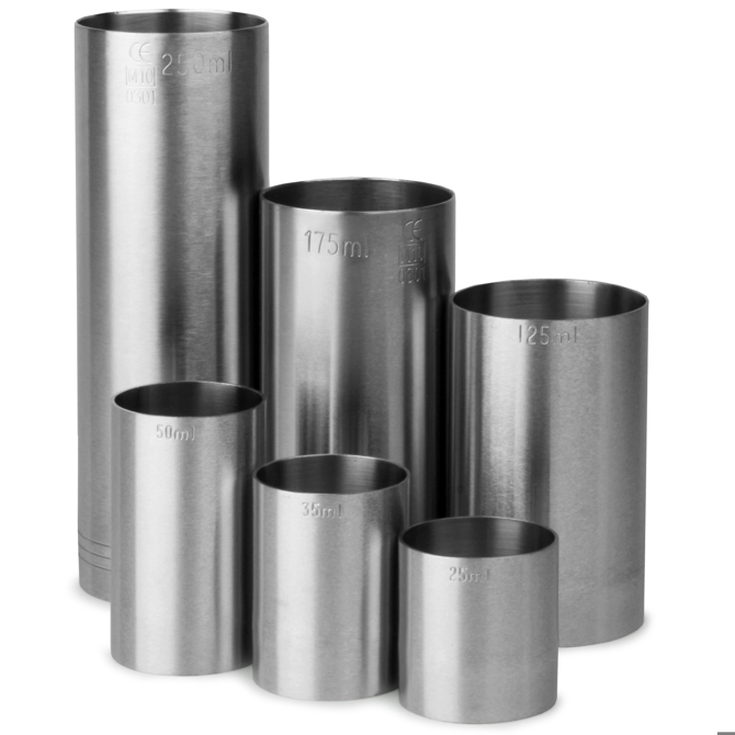 Stainless Steel Thimble Bar Measures 6 Piece Bundle Set