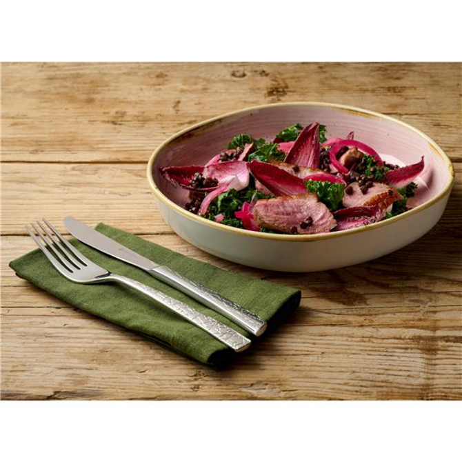 Churchill Stonecast Petal Pink Organic Walled Bowl 9.25inch