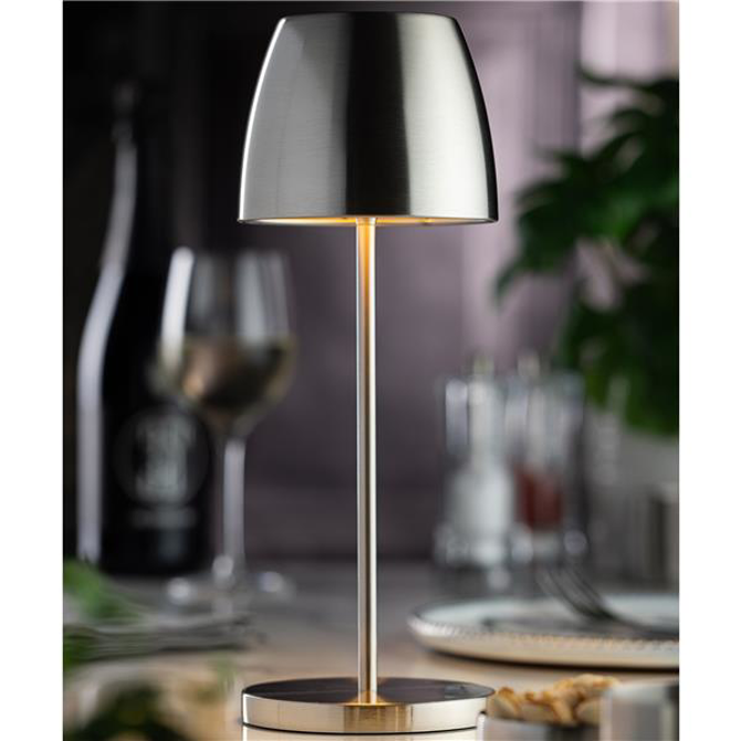 Montserrat LED Cordless Lamp 30cm - Brushed Silver
