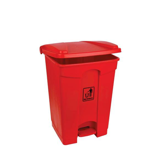 Polypropylene pedal Bin Red 45ltr