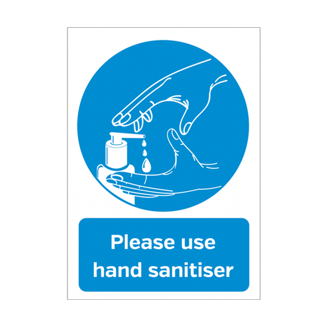 Please Use Hand Sanitiser A5 Vinyl Sticker
