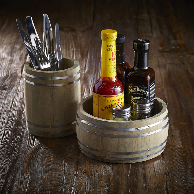 Genware Miniature Wooden Barrel 11.5 x 13.5cm