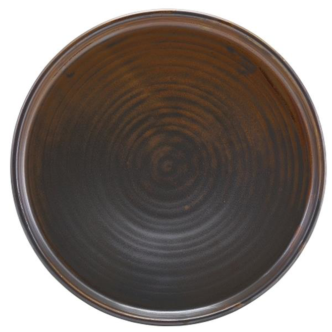 Terra Porcelain Rustic Copper Low Presentation Plate 8.25inch / 21cm