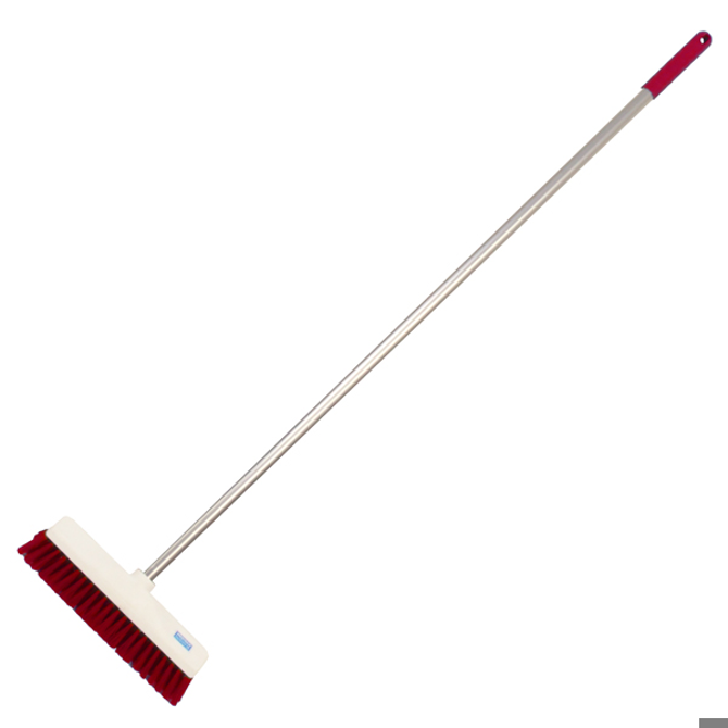 Colour Coded Red Broom Head and Handle