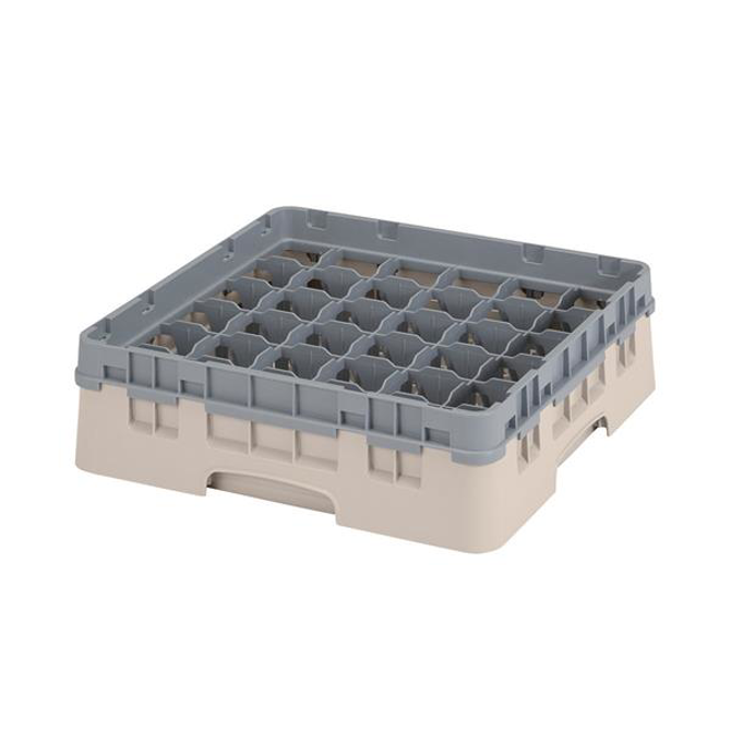 36 Compartment Glass Rack with 1 Extender H92mm - Beige