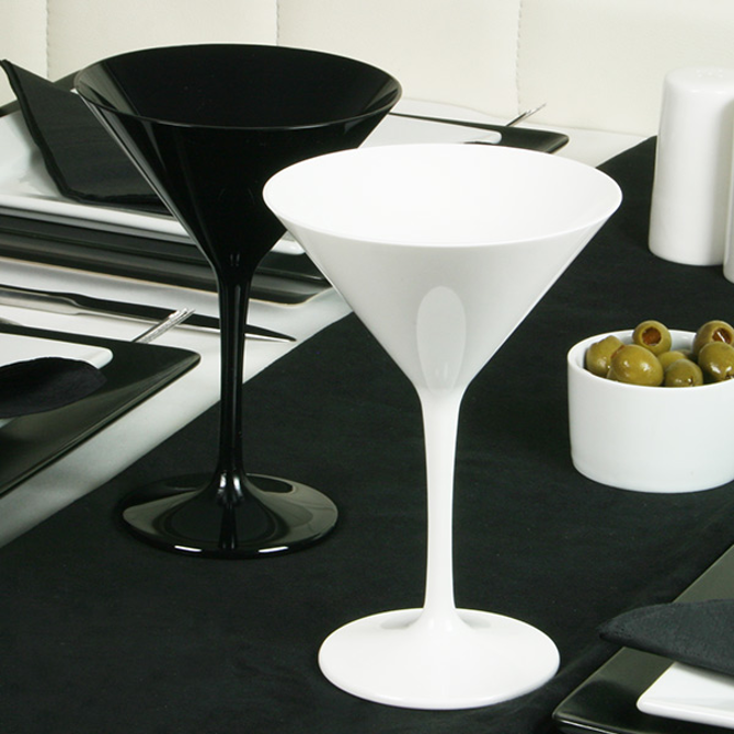 Polycarbonate Martini Glasses White 7oz / 200ml