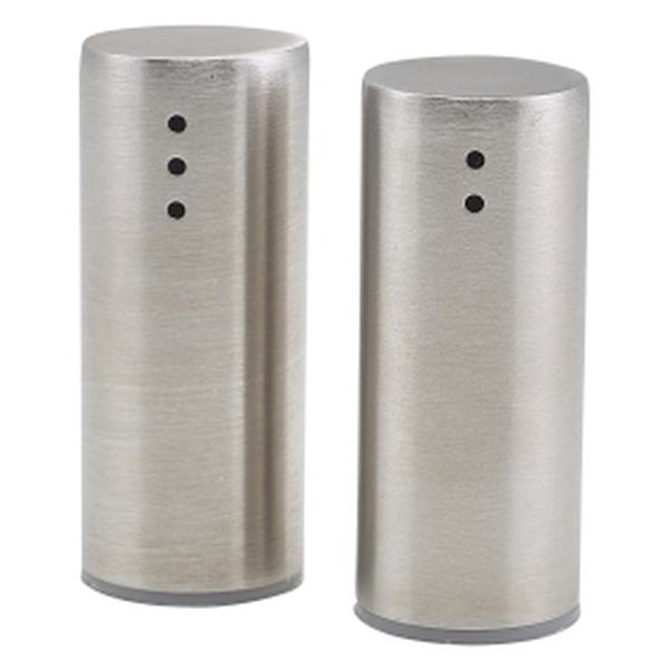 Stainless Steel Straight Sided Salt & Pepper Set 7.5cm