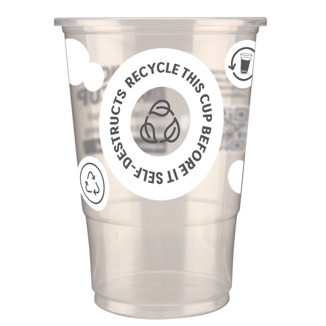 TwoInOne Flexy Glass, UKCA & CE Marked 1/2 Pint to Brim - eGreen Print 284ml