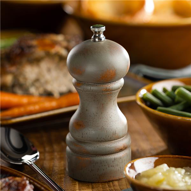 Distressed Wood Salt/Pepper Grinder 5inch / 13cm
