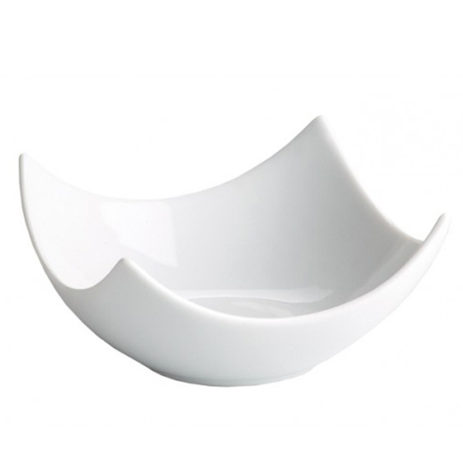 Moonlight Scalloped Edge Square Serving Bowl 11.5cm