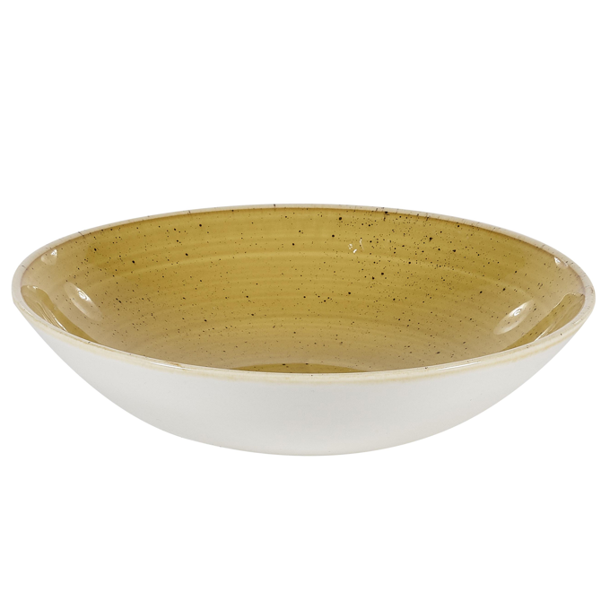 Churchill Stonecast Mustard Seed Yellow Coupe Bowl 7.25inch / 18.2cm