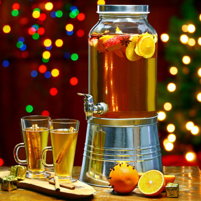 Mason Jar Drinks Dispenser with Ice Bucket Stand 5ltr