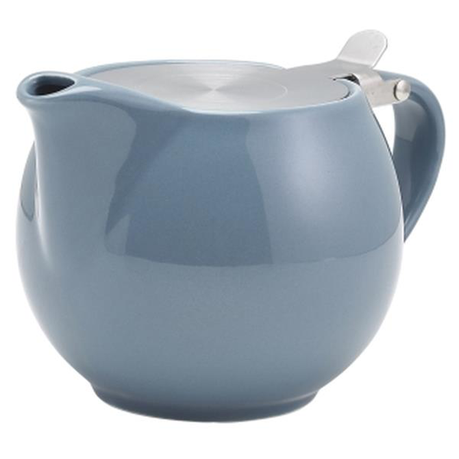 GenWare Porcelain Grey Teapot with Stainless Steel Lid & Infuser 17.6oz / 500ml