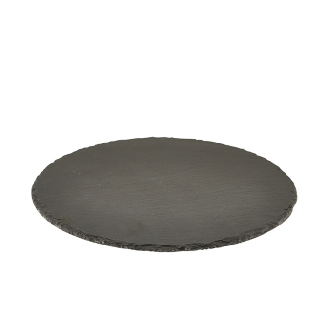 Genware Natural Edge Round Slate Platter 30cm