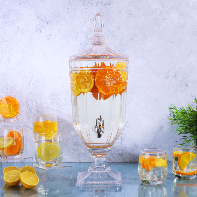 Arch Pattern Crystal Glass Drink Dispenser 3ltr