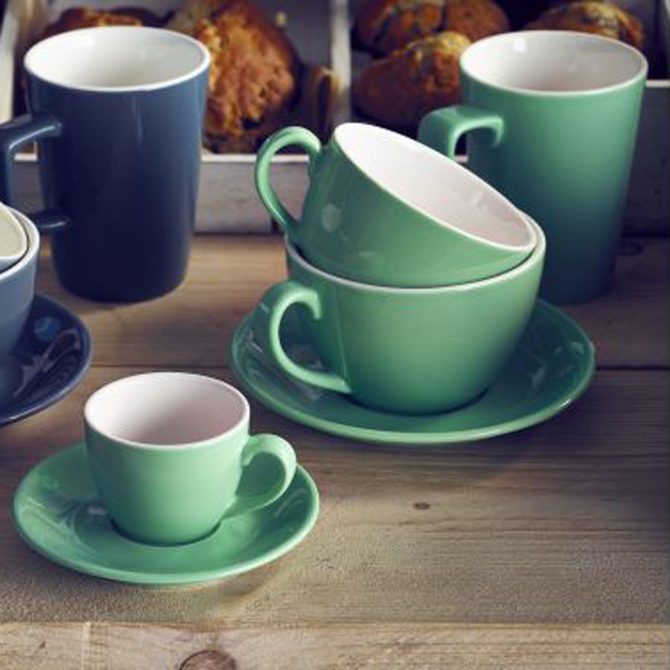 Royal Genware Bowl Shaped Cup Green 3oz / 90ml