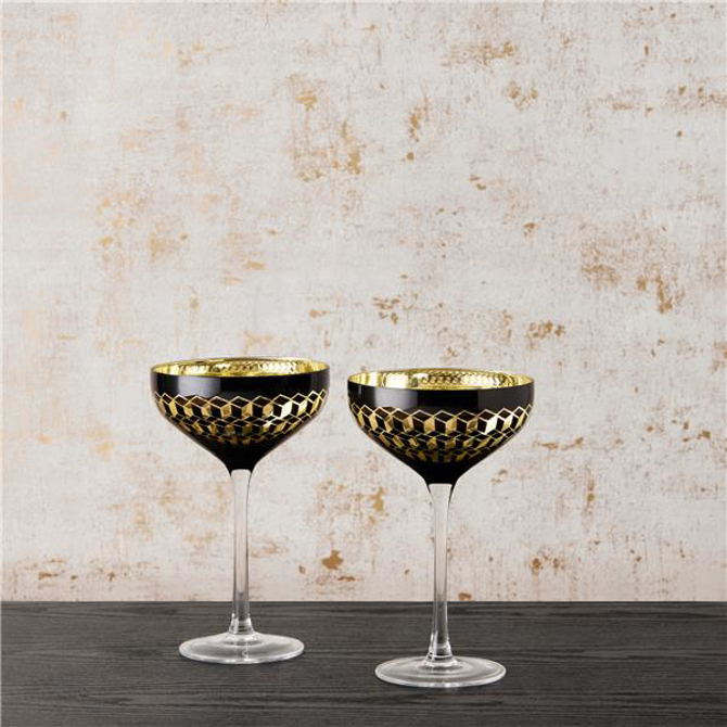 Cubic Champagne Saucers 12.3oz / 350ml