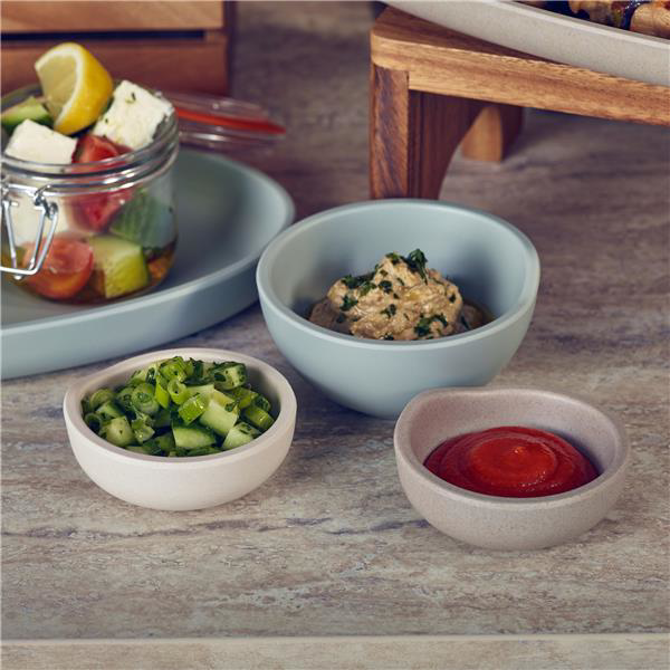 Sand Brown Copenhagen Round Melamine Bowl 8.5 x 3.5cm