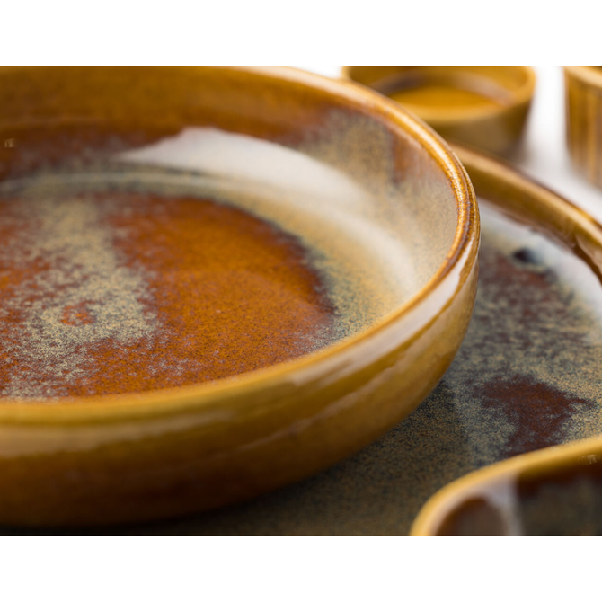 Murra Toffee Walled Plate 8.25inch / 21cm