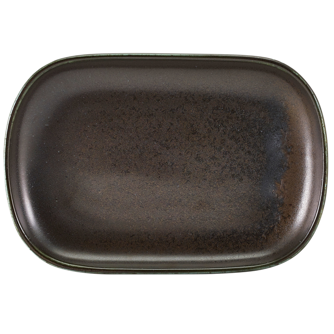 Terra Porcelain Rectangular Plates Black 9.4" / 24cm