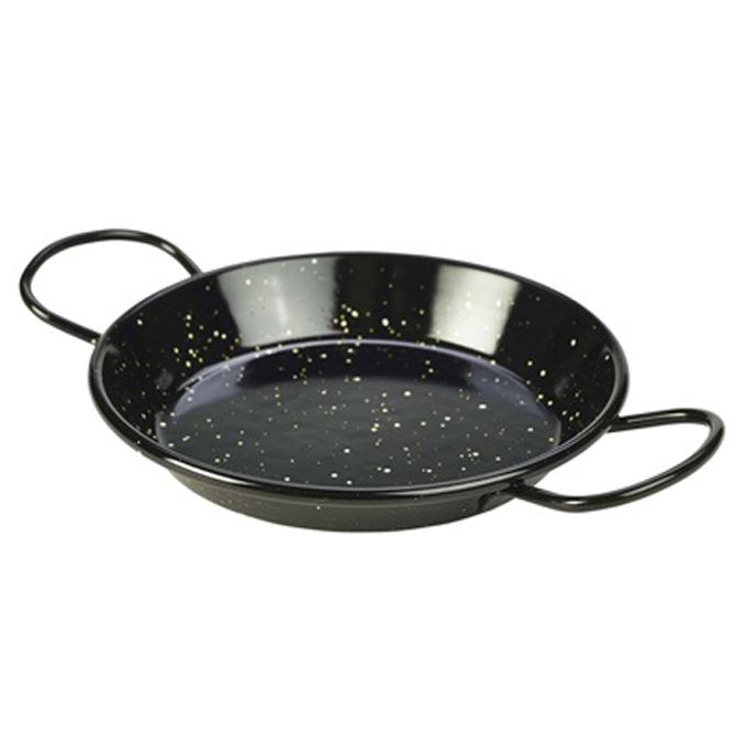La Valenciana Black Enamel Miniature Paella Pan 15cm