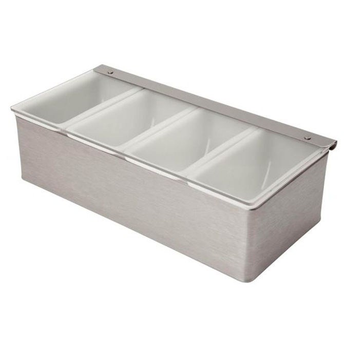 Stainless Steel Condiment Holder 4 Compartment