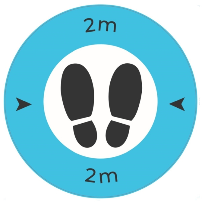 Safe Distance 2 Metre Floor Graphic
