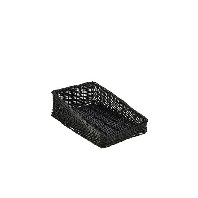 Wicker Display Basket Black 40 x 25 x 12cm