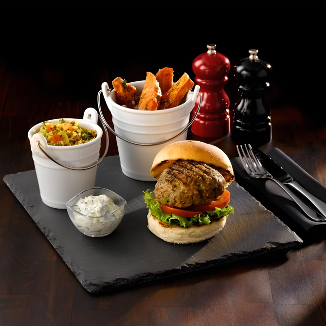 GenWare Natural Edge Slate Platter 28 X 28cm
