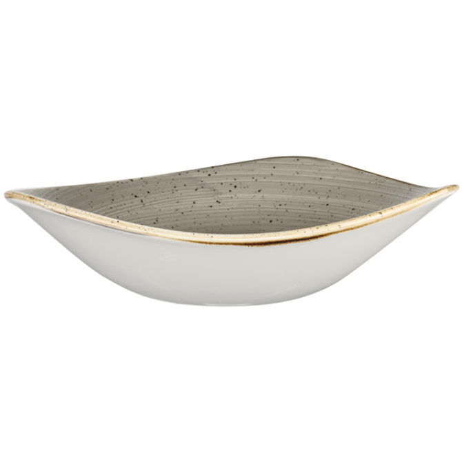 Churchill Stonecast Peppercorn Grey Triangular Bowl 9.25 Inch / 23.5cm