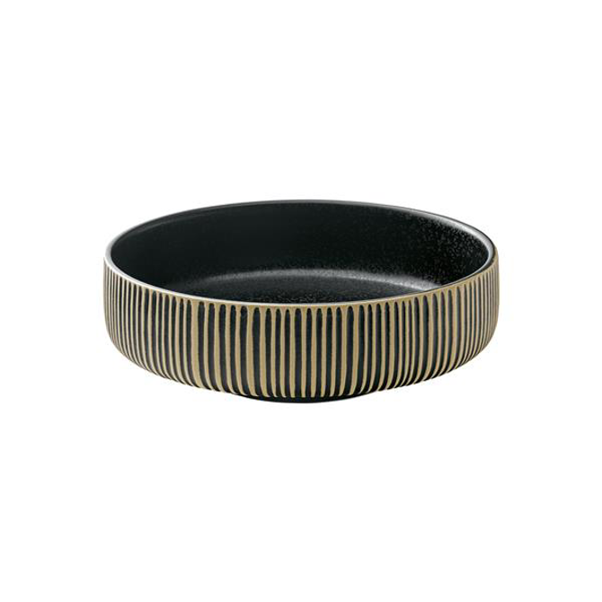 Nara Black & White Bowl Round 12cm / 330ml