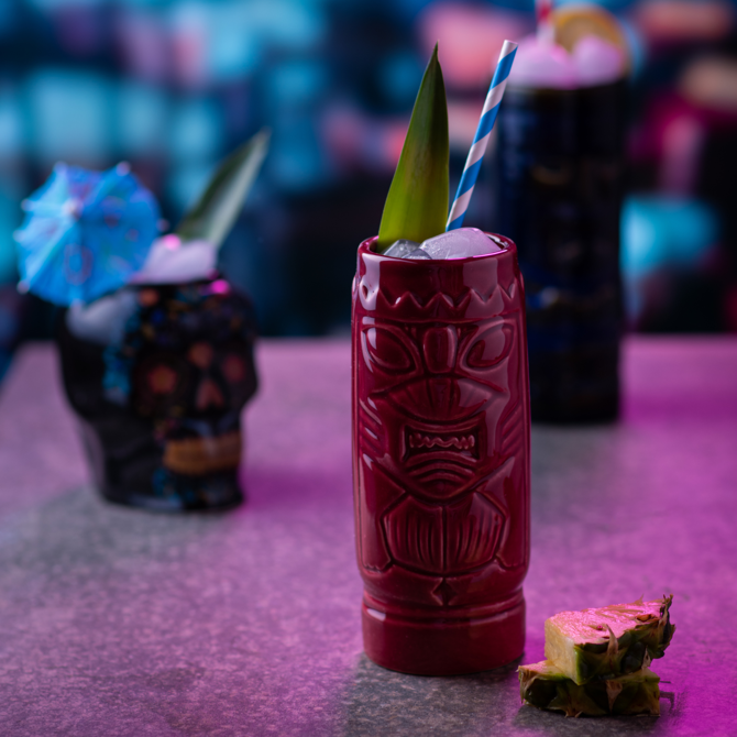Ceramic Pink Tiki Mug 10.5oz / 300ml