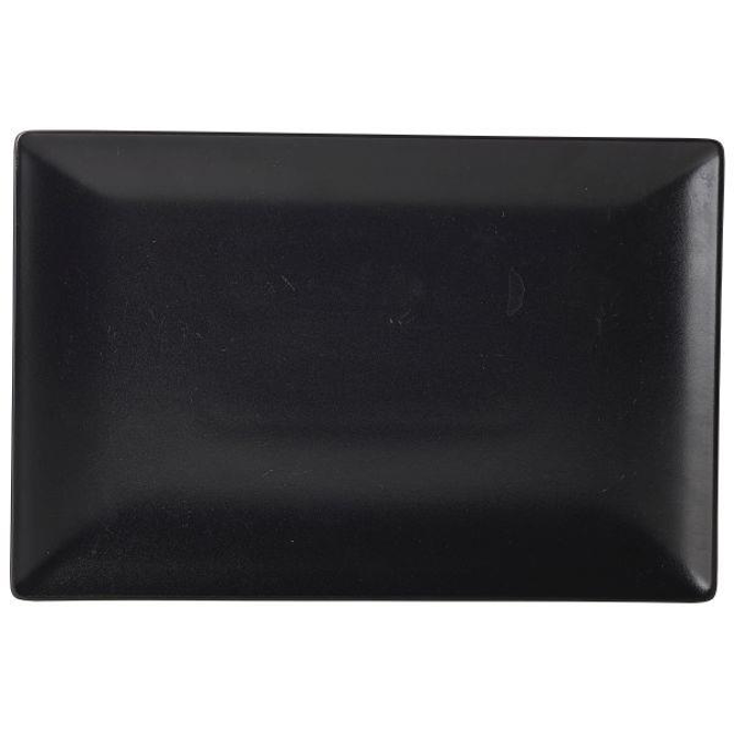 Luna Black Stoneware Rectangular Plate 30 x 20cm