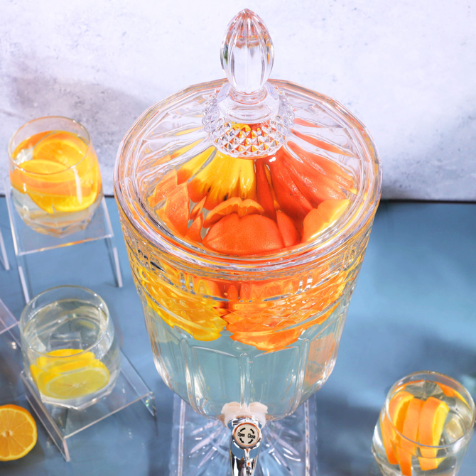 Arch Pattern Crystal Glass Drink Dispenser 3ltr