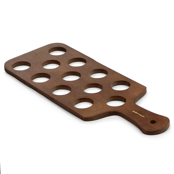 Pine Shot Paddle Board with 12 City Shot Glasses
