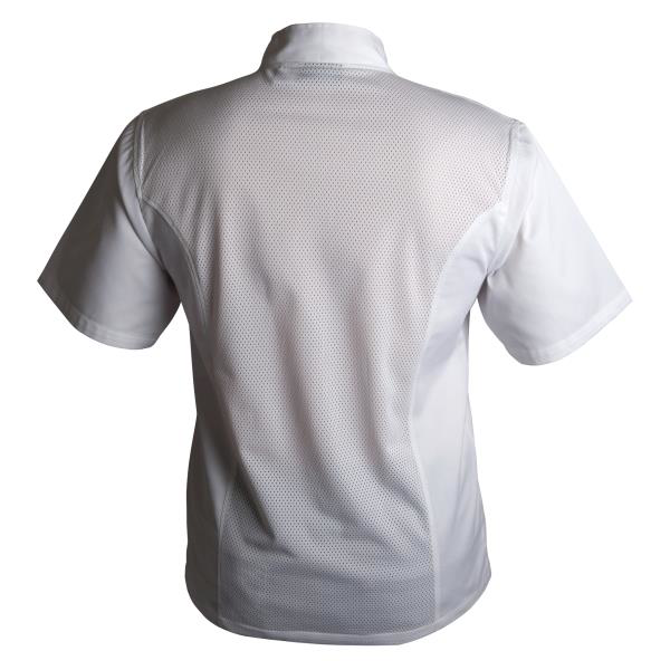 Coolback Press Stud Jacket Short Sleeve White S