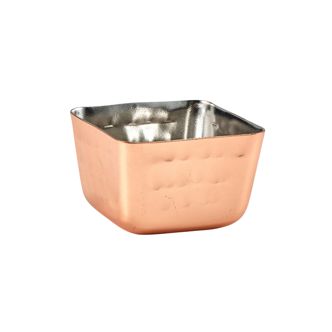 GenWare Copper Plated Square Hammered Ramekin 2.5oz / 71ml