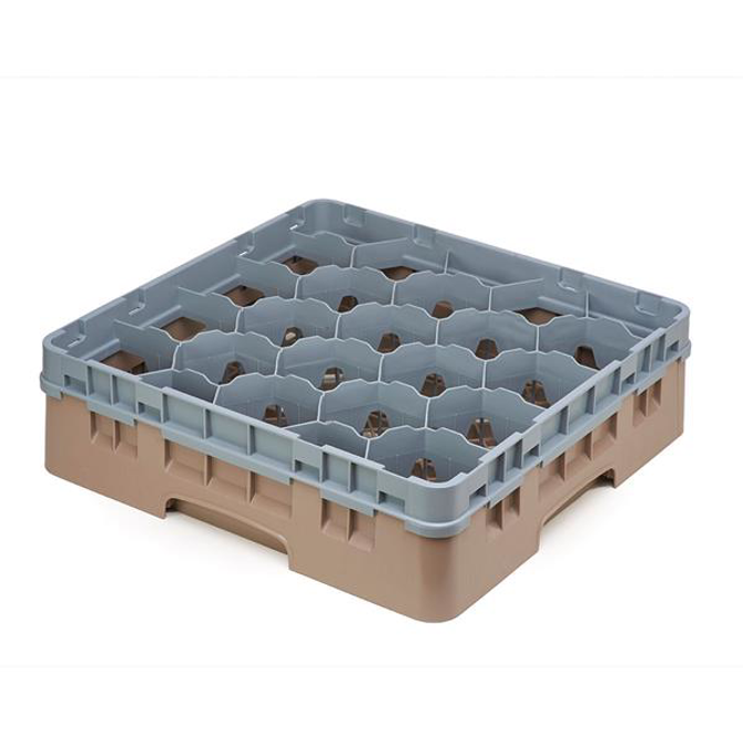 20 Compartment Glass Rack with 1 Extender H114mm - Beige