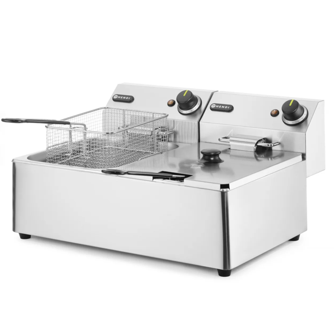 Hendi Twin Tank Electric Fryer 2 x 211oz / 2 x 6Litres