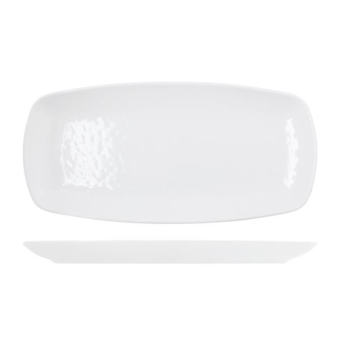 White Osaka Melamine Oblong Plate 35.5 x 19cm